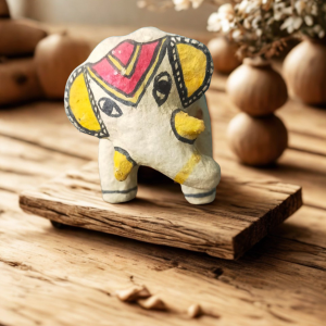I1003 - Vintage Paper Mache Elephant figurine.