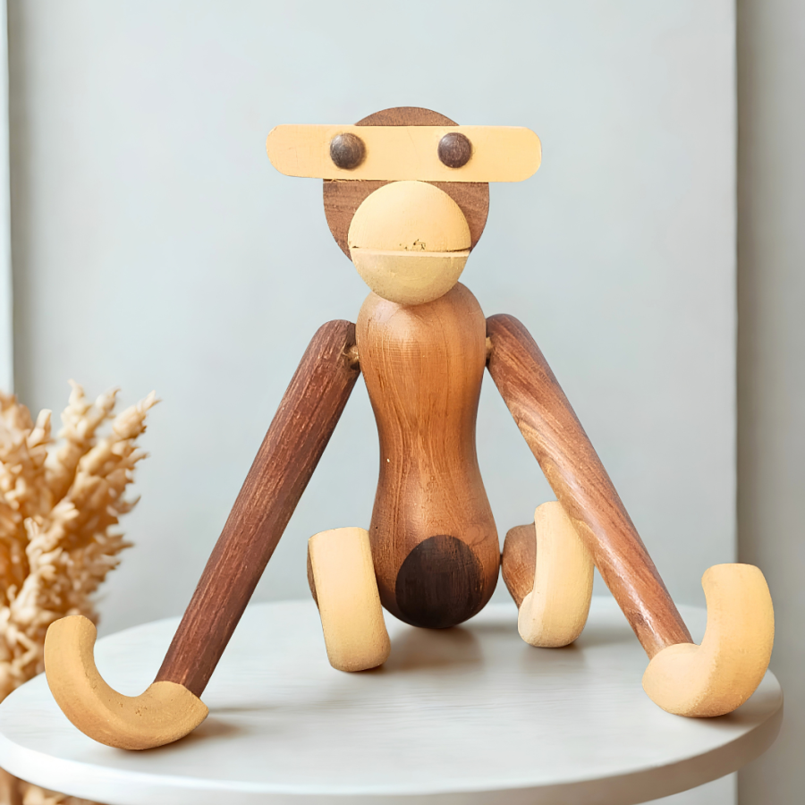 B1012 -  Moveable Joint Wooden Monkey